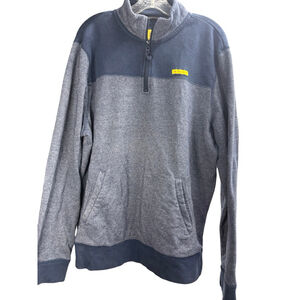 Men's Prince & Fox Zip Up Navy Blue Gray Sweater XL